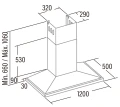 Okap-kominowy-CATA-BETA-1200-IX-Srebrny-rysunek-techniczny.webp