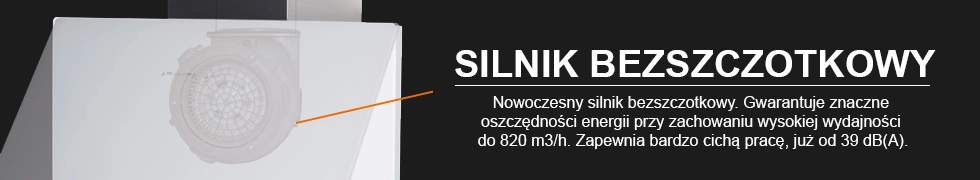 Silnik bezszczotkowy w o okapie kominowym Thalassa 60 WH Biały