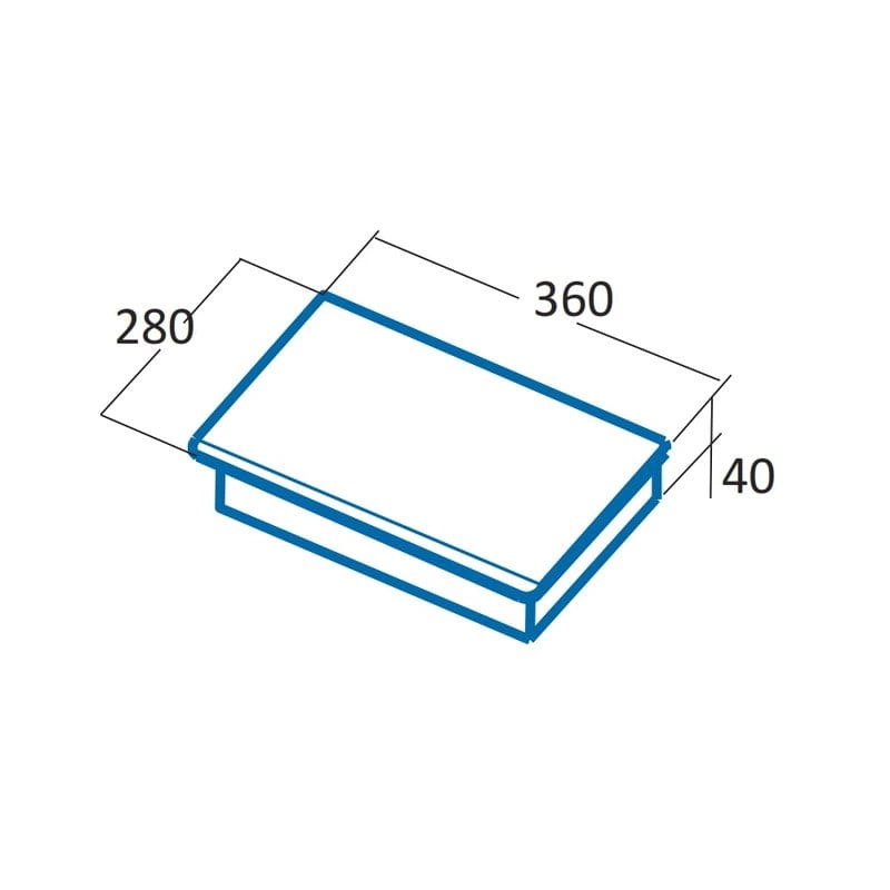 Płyta indukcyjna IHPF 351 Czarna przenośna - rysunek techniczny